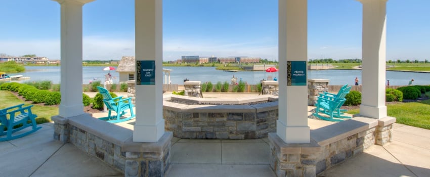 Patio view in Zionsville apartment